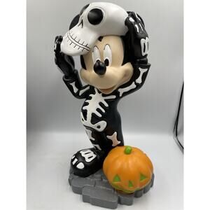 Disney Mickey Mouse Skeleton Halloween Statue Figure Decoration